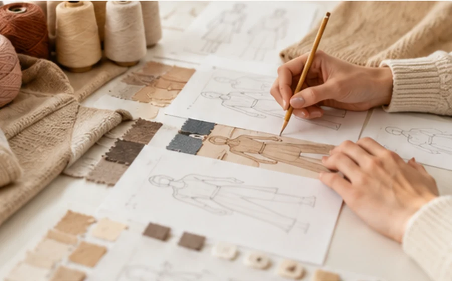 OEM ODM knitwear design and yarn selection process